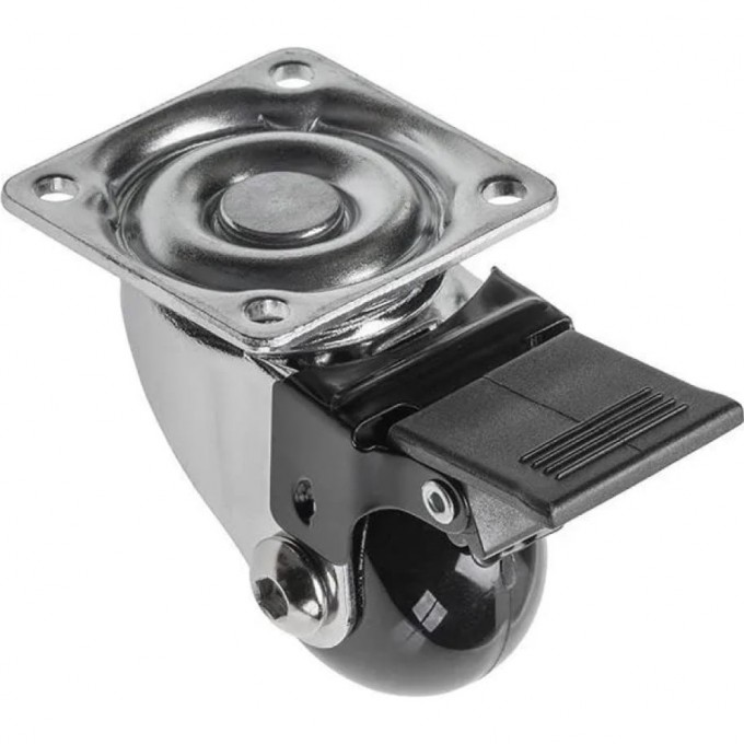 Колесо поворотное D-35мм черное со стопором Brazylia GTV KM-RD-35-CF-20