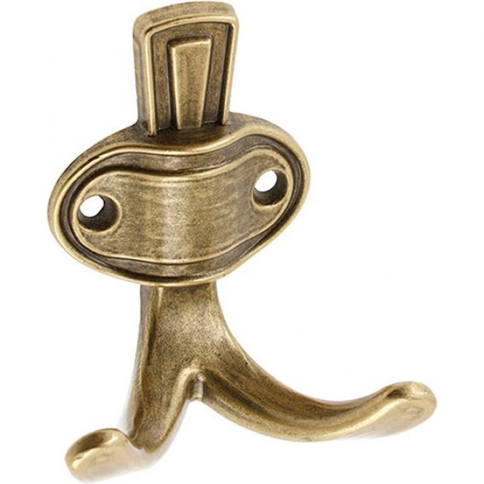 Крючок мебельный GTV WZ-CORUNA-M-04 CORUNA, маленький, старое золото (комплект 2 шт) WZ-CORUNA-M-04-K